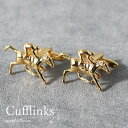 カフスボタン カフリンクス ジョッキー 馬 騎手 競走馬 メンズ アクセサリー 紳士用 ビジネス フォーマル [ ワイシャツ 結婚式 プレゼント ギフト 誕生日...