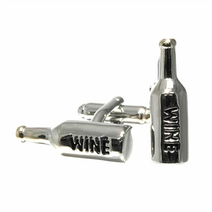 カフスボタン ワインボトル WINE ワイン 瓶 ボトル シルバー 真鍮 cufflinks カフリンクス メンズ アクセサリー 紳士用 CF-150804 ギ...