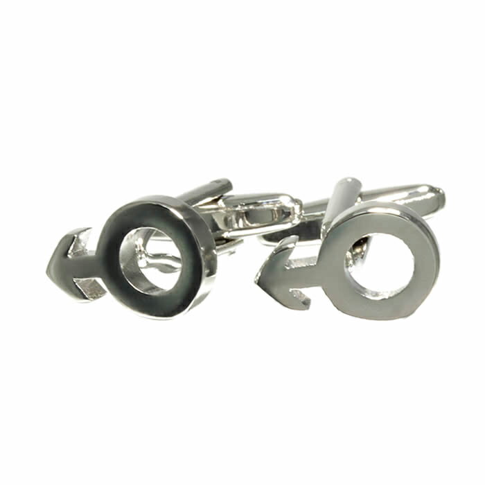 カフスボタン 男マーク シルバー 男性 紳士 真鍮 cufflinks カフリンクス 紳士用 メンズ アクセサリー CF-156657 ギフト プレゼント 父の...