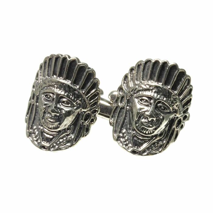 カフスボタン インディアン いぶし シルバー 銀 カフリンクス 紳士用 メンズ アクセサリー スーツ ワイシャツ CF-159129 ギフト プレゼント 父の日...