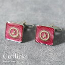 カフスボタン ミュージックアプリ ロゴ ピンク シルバー 真鍮 cufflinks カフリンクス 紳士用 メンズ アクセサリー CF-550007 ギフト プレ...