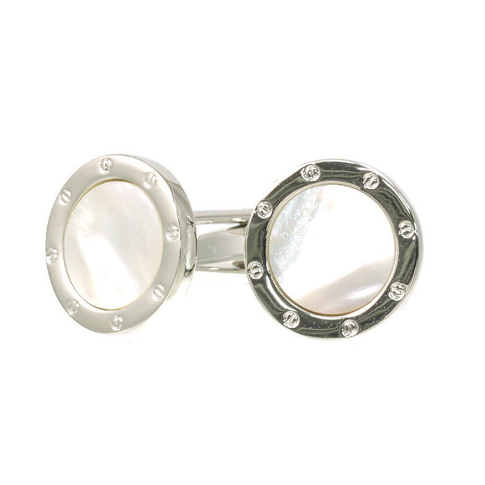 カフスボタン カフリンクス 八角形 ラウンド 白蝶貝 シェル ホワイト 白 メンズ 紳士用 アクセサリー ビジネス フォーマル 冠婚葬祭 結婚式 スーツ ワイシ...