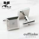 カフスボタン アンドレ クレージュ Andre Courreges ブランド カフリンクス ステンレス シルバー スクエア メンズ 紳士用 アクセサリー ビジネ...