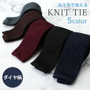 ニットタイ 洗える ウォッシャブル メンズ 紳士用 ニット ネクタイ おしゃれ 男性用 ビジネス カジュアル ビジカジ [ 剣先6cm スリム ダイヤモンド ニ...
