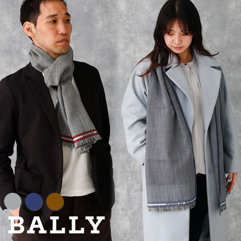 マフラー ブランド メンズ レディース バリー BALLEY かわいい 可愛い シルク ウール [ ふわふわ 大判 ..