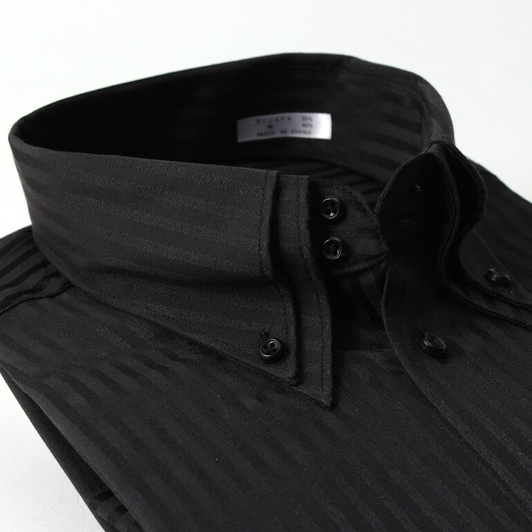 ＼大人のための黒シャツ/ 長袖ワイシャツ 黒 ...の紹介画像3