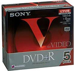 SONY 録画用 1-8倍速速記録対応 DVD+R 5