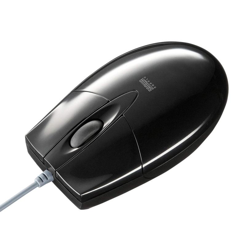 サンワサプライ 有線ブルーLEDマウス(USB-PS/2変換アダプタ付き) ブラック MA-BL3UPBKN