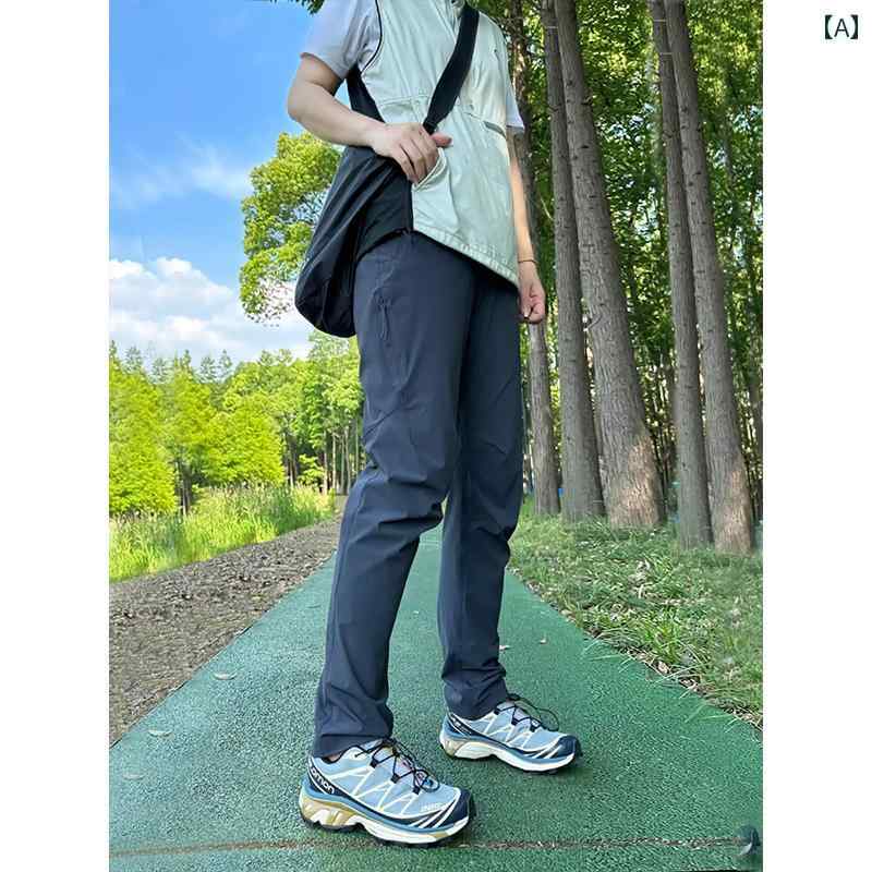 レギンス　薄着　レディース ネイビーブルーの 機能的な アメリカンな 雰囲気の アサルト パンツ メンズ 夏用 薄手 速乾 アウトドア用 ソフトシェル パラシュートパンツ
