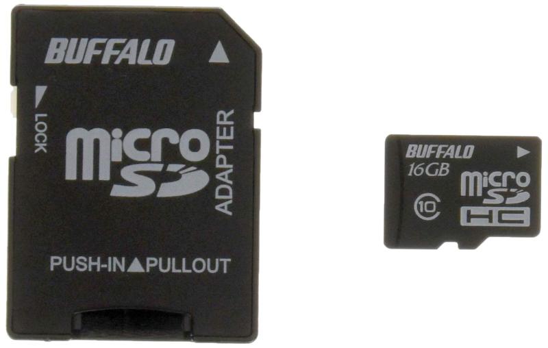 BUFFALO Class10 microSDHCJ[h SDϊA_v^[ RMSD-C10ABV[Y