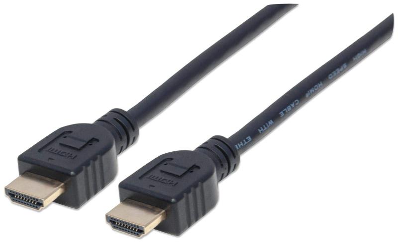 楽天ビズクルショップManhattan インウォール CL3 高速 HDMI ケーブル & イーサネット HEC ARC 3D 4K HDMI （オス） - （オス） シールド加工 Black（ブラック）
