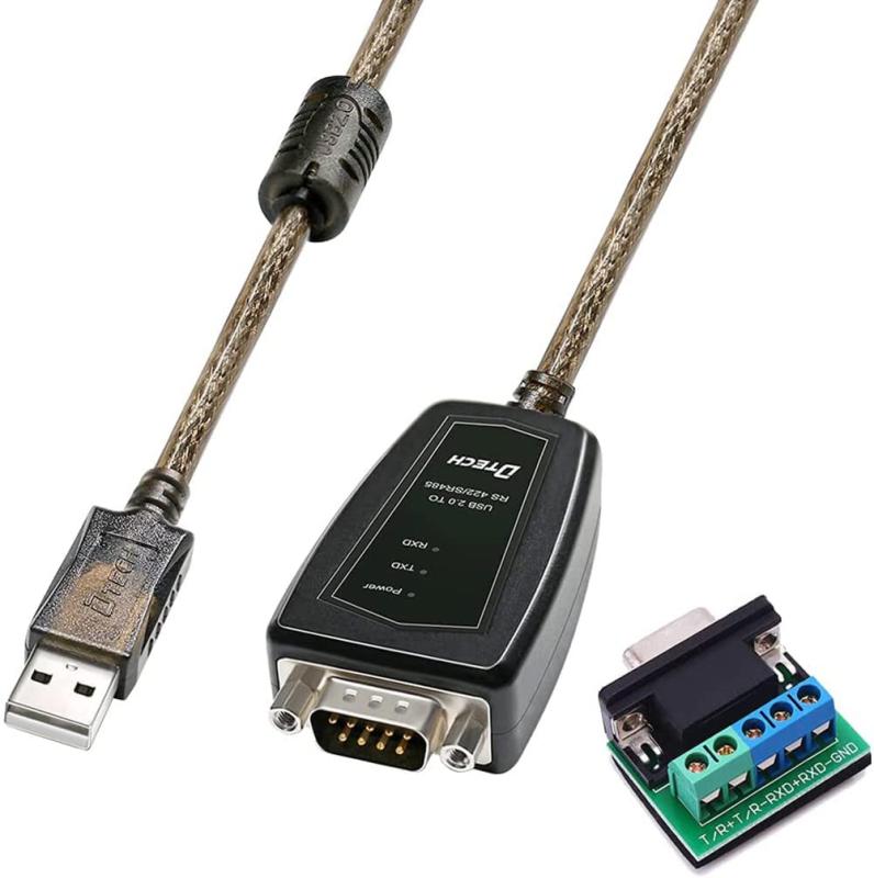 DTECH USB to RS422 RS485 シリアル ポート コンバーター アダプター ケーブル CP2102チップセット内蔵 Windows 10 8 7 Macなどに対応