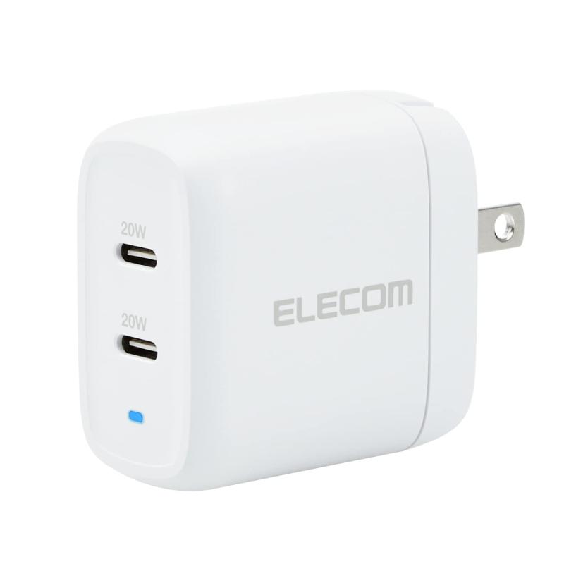 エレコム USB コンセント 充電器 USB PD認証 合計40W/68W