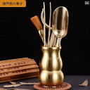 ティーセット 茶道具 茶器 銅製 茶道 6 紳士 セット ティー クリップ ティーナイフ ティート レイ ティーカップ ブラシ カンフー 茶器 アクセサリー 6...