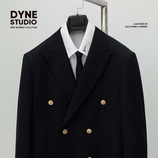 スーツ セットアップ ブルー DYNE STUDIO カレッジ スタイル ネイビーブルー ダブルブレスト 銅 ボタン スーツ ジャケット メンズ 8929 スーツ セットアップ ブルー DYNE STUDIO カレッジ スタイル ネイビーブルー ダブルブレスト 銅 ボタン スーツ ジャケット メンズ 8929
