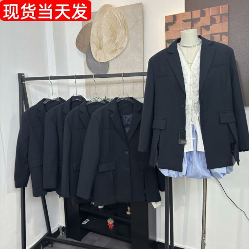 スーツ セットアップ ブルー ル ルージュ周 メイメイ シンプル ハイ インテリジェンス ウール ダーク ブルー フロント バックスリット 万能 スーツ ジャケット スーツ セットアップ ブルー ル ルージュ周 メイメイ シンプル ハイ インテリジェンス ウール ダーク ブルー フロント バックスリット 万能 スーツ ジャケット