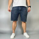 デニム ショートパンツ メンズ 300 ジン 大きめ サイズ デニム ショート パンツ メンズ 細身 ゆったり高 弾性 太っ ちょ ディープ クロッチ 5点