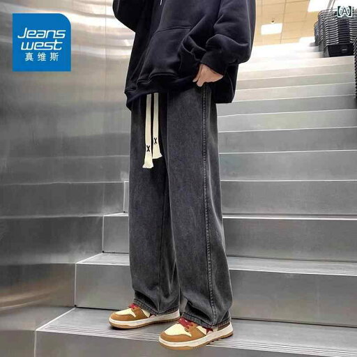 メンズ ズボン 厚手 Jeanswest ストレート ジーンズ メンズ 2024冬 ゆったり カジュアル メンズパンツ アメリカン ストリート トラウザー ズ メンズ ズボン 厚手 Jeanswest ストレート ジーンズ メンズ 2024冬 ゆったり カジュアル メンズパンツ アメリカン ストリート トラウザー ズ