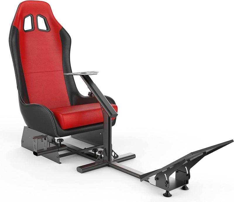 Cirearoa racing wheel stand with seatレーシングシミュレーターシート調整可能なドライビングゲーミングリクライニング可能なシート、ギアシフターマウント付きG923, G25 G29 T300RS T150 T3PA PS4 PS3 Xbox Log