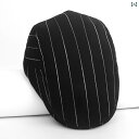 ハンチング 帽子 メンズ メンズ レディースの レトロ 英国 ファッション キャップ 春夏 秋 薄手 ストライプ フォワード 個性的な カジュアル