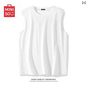 ノースリーブ タンクトップ メンズ MINISO 綿 ベスト メンズ 夏 通気性 吸汗 シャツ ウエスト コート ホワイト フィットネス スポーツ ノースリーブ...