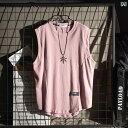 ノースリーブ タンクトップ メンズ ベスト メンズ 無地 個性 スポーツ 夏 イン アウターウェア ノースリーブ Tシャツ ゆったり ヒップ ホップ ウエスト ...