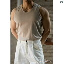 ノースリーブ タンクトップ メンズ Chai Mi アメリカン レトロ ヘビー コットン ベスト メンズ フローラル ヤーン カジュアル セクシー ウエスト コ...