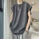 ノースリーブ タンクトップ メンズ スエード ノースリーブ Tシャツ メンズ 夏 薄手 ファッション ヘビー ウエスト コート ベスト ボーイズ カジュアル 半...