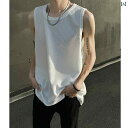 ノースリーブ タンクトップ メンズ 夏にの ゆったり スポーツフィットネス用 チョップ スリーブ ノースリーブ Tシャツ メンズ テクスチャー ド ウエスト コ...