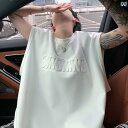 ノースリーブ タンクトップ メンズ 冷感 ベスト メンズ サマー レター プリントノースリーブ Tシャツ メンズ スポーツ フィットネス ウエスト コート スウ...