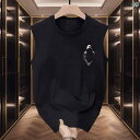 ノースリーブ タンクトップ メンズ ハイエンド 夏のの ラウンドネックノースリーブ Tシャツ ベスト メンズ アメリカン ウエスト コート フィットネス プリン...