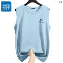 ノースリーブ タンクトップ メンズ JR Jeanswest ライト ブルー メンズ ベスト 綿 夏 ノースリーブ Tシャツ ゆったり 薄手 スポーツ フィット...