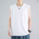 ノースリーブ タンクトップ メンズ ノースリーブ ベスト メンズ 夏 ファッション フィットネススポーツ ウエスト コート 服 ボトムス ホワイト 半袖 Tシャ...