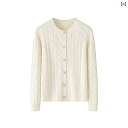 丸 c カーネーションセーター ~ 厚手 100% 製カーディガンの花柄セーター女性ロングスリーブニットセーター