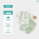 ベビー服 夏用 ウェア ベビー 服 夏 薄手 スプリット スーツ 半袖 ズボン 上下別 綿 メンズ