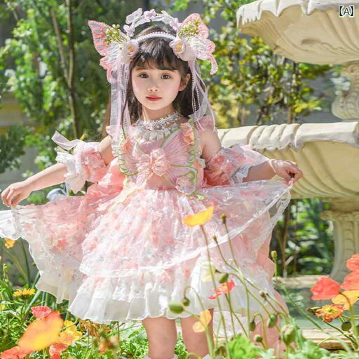 ロリータ ドレス コスプレ 女の子 蝶の フェアリー ロリータ プリンセス ドレス 夏の 赤ちゃんの 花の フェアリーの 結婚式 誕生日 ロリータ ドレス コスプレ 女の子 蝶の フェアリー ロリータ プリンセス ドレス 夏の 赤ちゃんの 花の フェアリーの 結婚式 誕生日