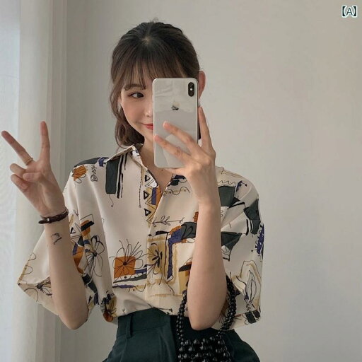 花柄 シャツ トップス レディース レトロ グラフィティ 幾何学的な ゆったり 半袖 トップス 夏の 女性用 薄手 な プリント シャツ 花柄 シャツ トップス レディース レトロ グラフィティ 幾何学的な ゆったり 半袖 トップス 夏の 女性用 薄手 な プリント シャツ
