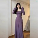 ワンピース ドレス レディース 2025年の春にぴったりのハイセンスなフレンチニットワンピースです。包み込むようなヒップラインのロングスカートとのセットが魅力的...