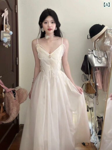 ワンピース ドレス レディース 夏の レデイース フランスの 白の サスペンダー ドレス. ハイエンドの ウエスト 海辺の 休日の フェアリーの ロング ドレス ワンピース ドレス レディース 夏の レデイース フランスの 白の サスペンダー ドレス. ハイエンドの ウエスト 海辺の 休日の フェアリーの ロング ドレス