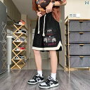 ショートパンツ ハーフパンツ 大きめ サイズ 300 ポンド アメリカン カートゥーン ショート パンツ メンズ サマー スエード ハイエンド 学生 スポーツ...