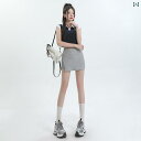 ショート ハーフ パンツ ショート パンツ レディース 春秋 夏 薄手 2025 ハイウエスト アメリカン ホット ガール レトロ スポーツ ヨガ スプリッ...