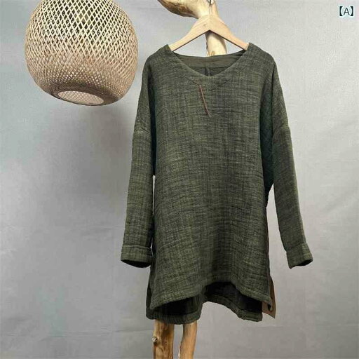 レディース シャツ トップス 芸術的な な 無地の リネンの 手 刺繍の スイートハート カラー シャツ 春のの レディース トップス レディース シャツ トップス 芸術的な な 無地の リネンの 手 刺繍の スイートハート カラー シャツ 春のの レディース トップス