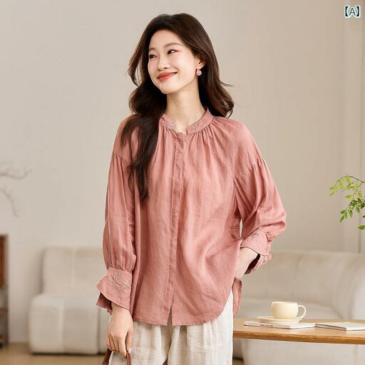 レディース シャツ トップス 綿 麻 シャツ レディース 春服 2025 ホット スタイル ハイエンド スタイリッシュ 年齢を 減らす ラミー トップ カジュアル レディース シャツ トップス 綿 麻 シャツ レディース 春服 2025 ホット スタイル ハイエンド スタイリッシュ 年齢を 減らす ラミー トップ カジュアル