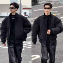 ジャケット パーカー メンズ シンプル 春の アメリカン ストリート シルエット パイロット ジャケット メンズ 暖かい スタンドカラー コットンコート
