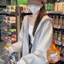 パーカー フード付き ニット 女性用 グレー フード付き スウェットシャツ 春秋 2025 スタイル 春 着 コート ゆったり カーディガン トップ