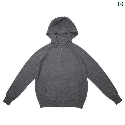 パーカー フード付き ニット L &amp P スタイル オールド マネー スポーツ ジッパー フード付き ニット セーター カーディガン グレー シンプル 春秋 男女兼用 パーカー フード付き ニット L &amp P スタイル オールド マネー スポーツ ジッパー フード付き ニット セーター カーディガン グレー シンプル 春秋 男女兼用