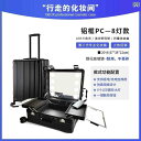 メイク 道具 セット OBOX アルミニウムマグネシウム 合金 トロリー メイクアップ ボックス プロの メイクアップアーティスト ライトと ミラー 付き 専...