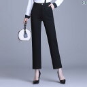 ボタン ラウンド アクセサリー ナロー ハイウエスト ストレート スーツ パンツ レディース プロ フォーマルウェア ミッドウエスト ワークウェア ワークパンツ...