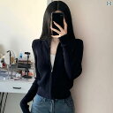 フリース トップス ジッパー 女の子 クリスマスと 新年の 衣装 年齢を 軽減 する スタンドカラー ジッパー ニット カーディガン セーター ジャケット レデ...