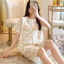 半袖 半ズボン パジャマ 綿 パジャマ レディース 夏 半袖 ショーツ 母親の 家庭 服 ミッド パンツ スーツ 大きいサイズ かわいい 小さい もの